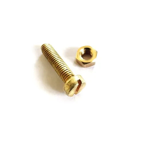 Philips Head Nuts & Bolts Set (Golden Plated) - Pack of 10