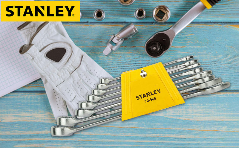 Stanley® 87-244 Combination Wrench Set, 13 Pieces, Chrome Vanadium Steel