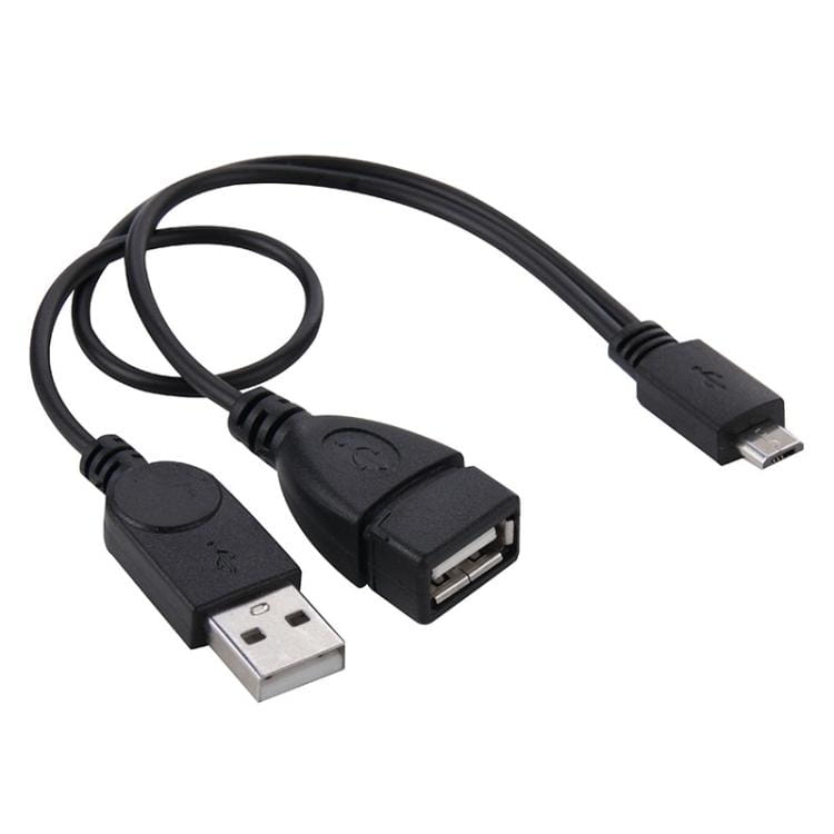 Male Micro USB to USB 2.0 Male & USB 2.0 Female Host OTG Converter Adapter Cable