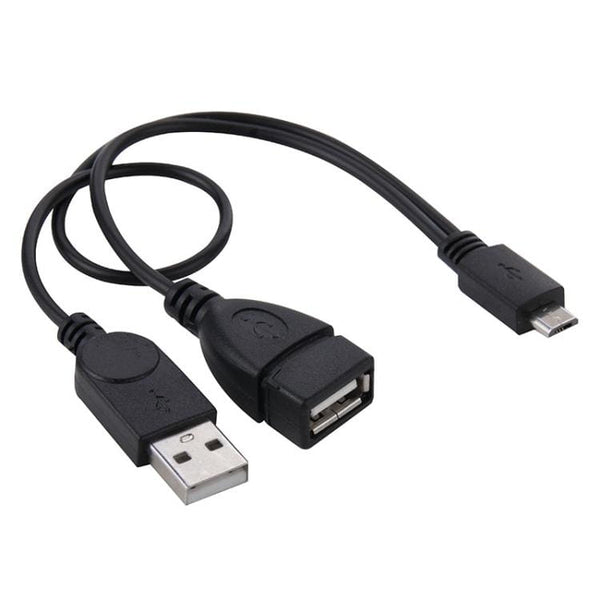 tak skal du have Vejrudsigt binær Male Micro USB to USB 2.0 Male & USB 2.0 Female Host OTG Converter Adapter  Cable