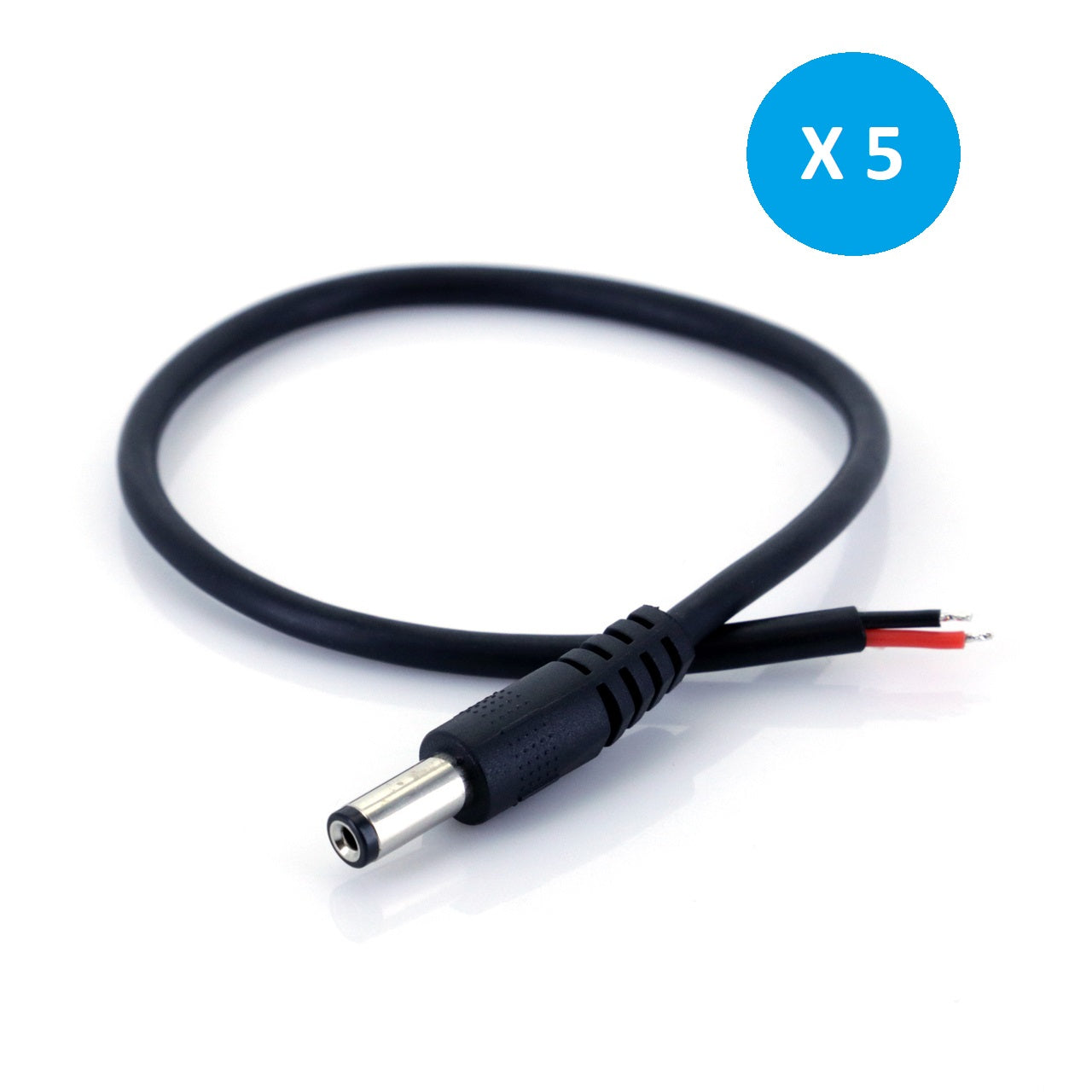 DC Jack Male Power Connector With Wire 5.5×2.1mm