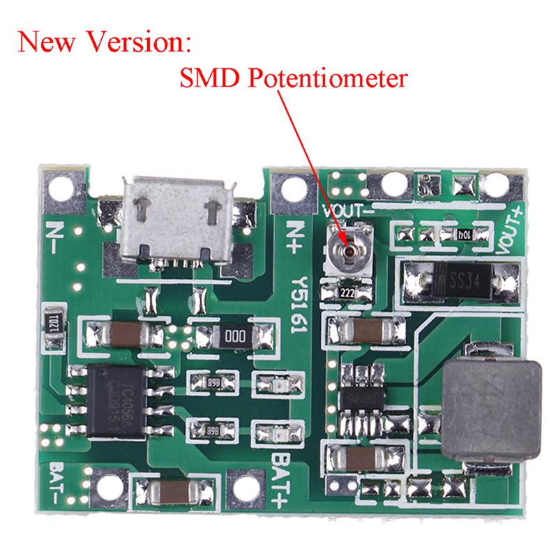 TP4056 18650 3.7V 4.2V Battery Charging Module with Integrated DC Boost Converter module