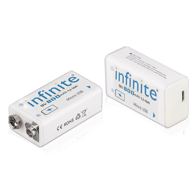 Envie: Infinite ERB-9V-MU 9volt 800mAh USB Rechargeable Li-ion Battery