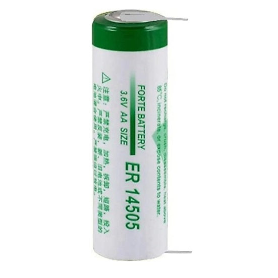 Forte: ER14505 Size-AA 3.6V 2700mAh Lithium Battery Cell Non-Rechargeable Battery with Button Top