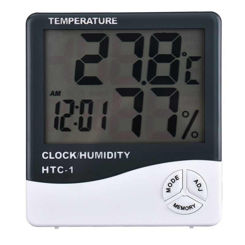Digital Thermo Hygrometer Humidity Room Temperature Meter Weather Station  Clock