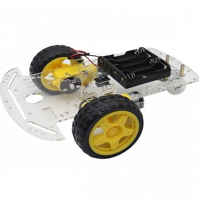 Transparent] 2WD-KIT Two Wheel Robotic Smart Car Kit with Acrylic Cha