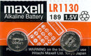 Maxell: LR1130 1.5V Non rechargeable Round Alkaline Button Battery