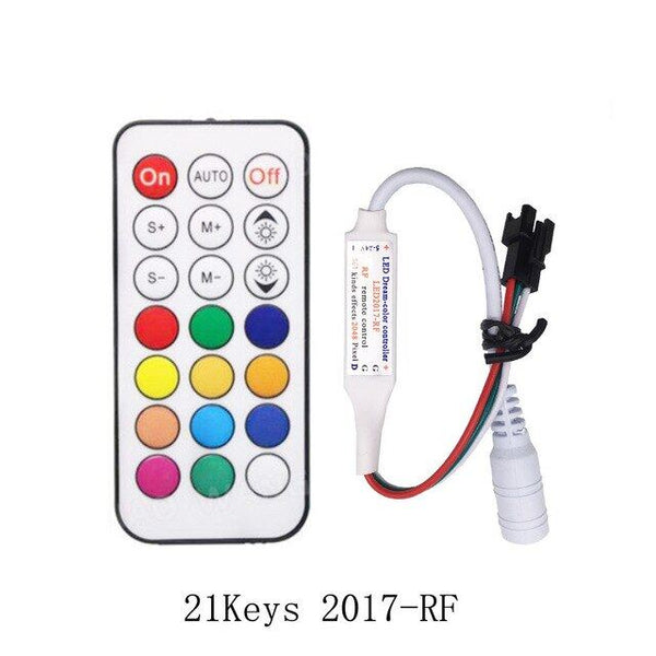 5-24V LED2017-RF LED Light Strip Wireless Remote Mini RGB Controller (