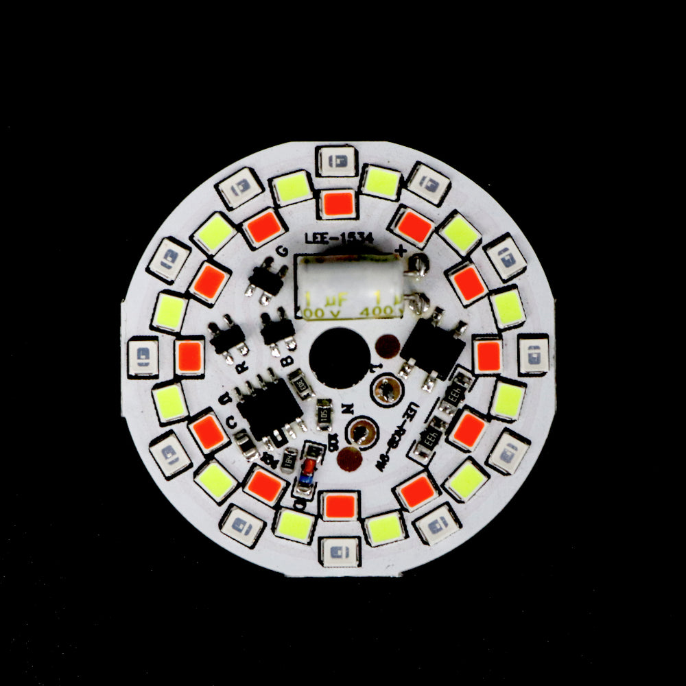 [RGB] 9 Watt 45mm AC DOB Led Circular PCB for Led Bulbs- Red, Green