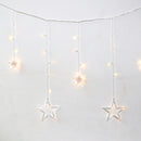 6+6 Warm White Star LED Curtain Lights