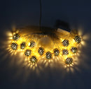 Metal Ball Shape 14 LED Golden String Lights