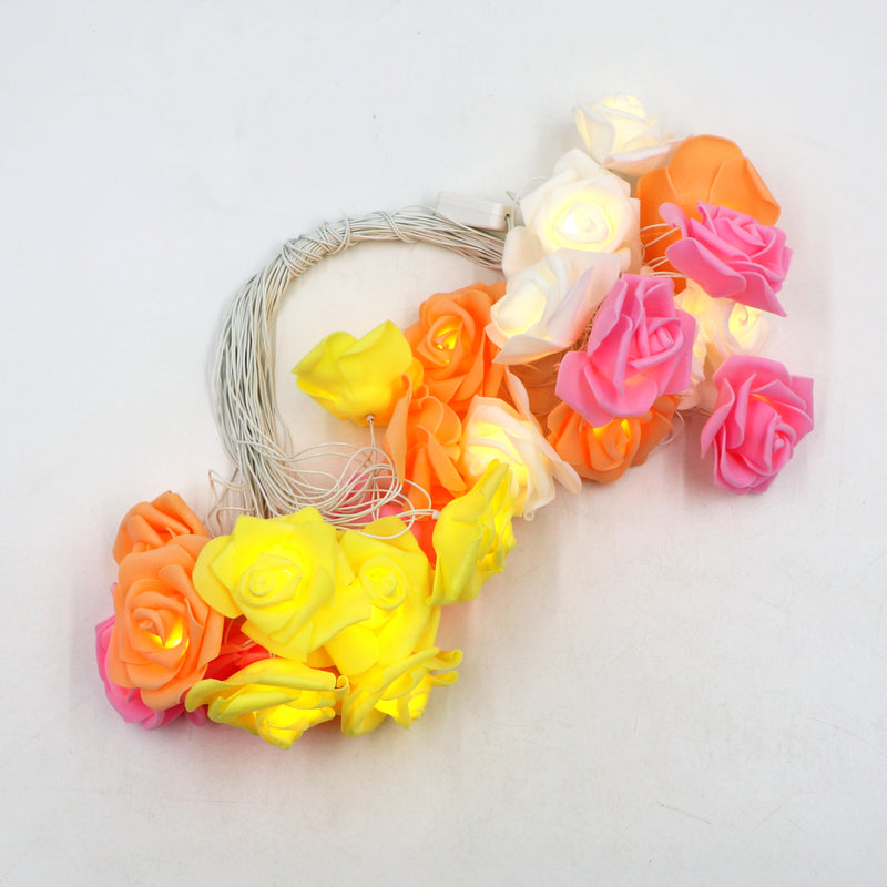 Big Roses Multi-Color 24 LED String Fairy Lights