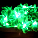 Green Silicon Flower 24 LED String Fairy Lights