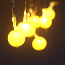 Mini Yellow Thread Balls 14 LED String Fairy Lights