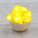 Small Yellow Rose 14 LED String Fairy Lights