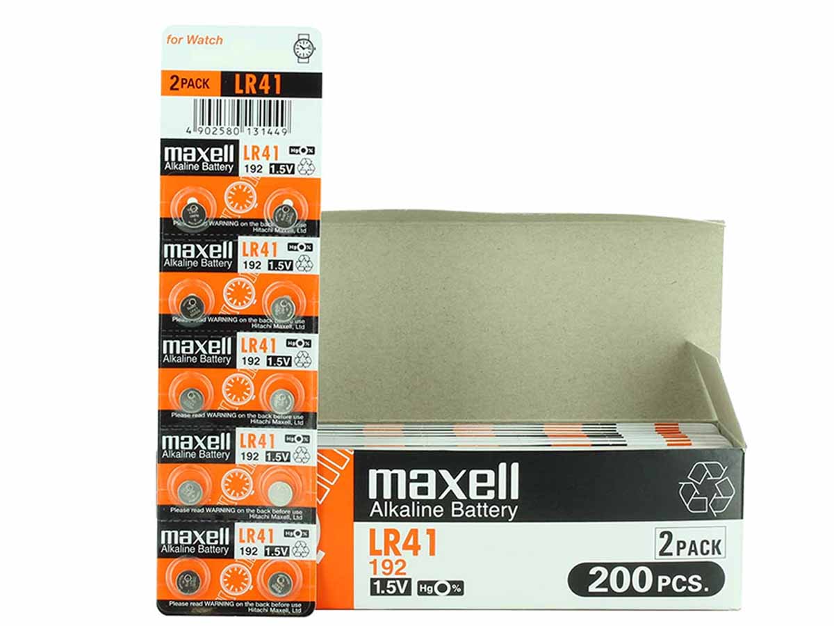 Maxell: LR41 1.5V Non rechargeable Round Alkaline Button Battery