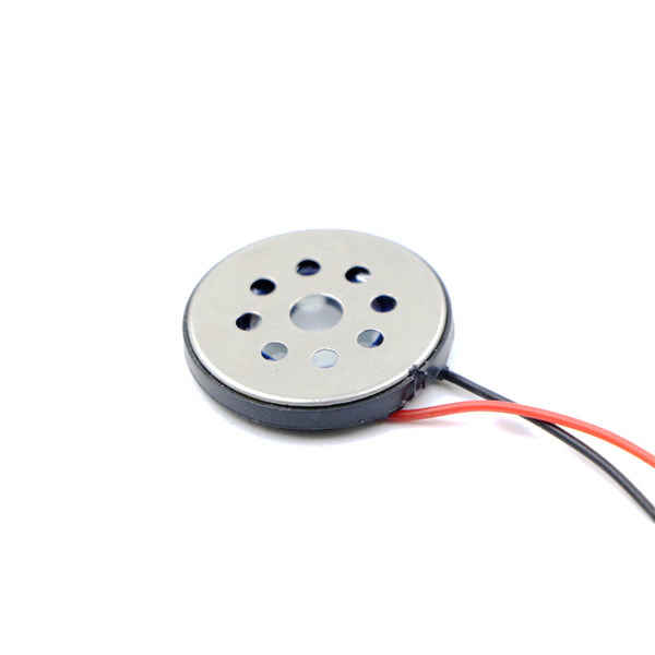 Mini Speaker 150ohm 20mW [20mm] Metal Cover Internal Magnet Plastic Toy Mylar
