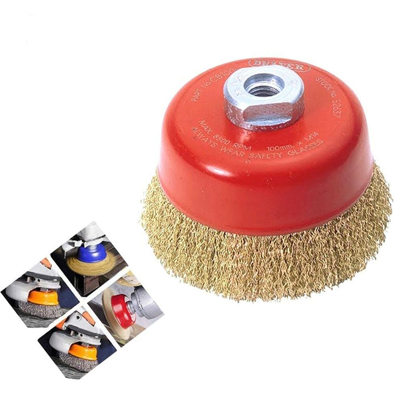 Wire Wheel Cup Brush (Gold)