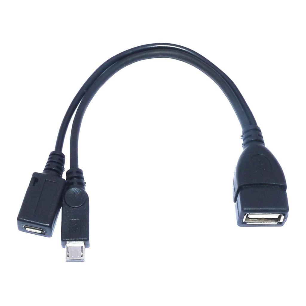 Micro USB Male to 2.0 Female Host OTG Cable with Adapter and Power Y S