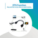 Micro USB Male to 2.0 Female Host OTG Cable with Adapter and Power Y Splitter
