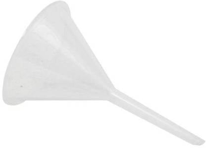 75mm Plain Plastic Translucent Funnel Dia:3in Height:4.5in Long Pipe