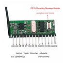 QIACHIP 433/315Mhz Wireless Receiver Learning Code 1527 Fixed code 2260 Decoding Module 8 Channel Output Learning Button