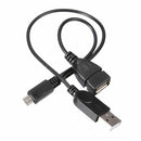 Male Micro USB to USB 2.0 Male & USB 2.0 Female Host OTG Converter Adapter Cable
