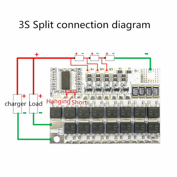 3S/4S/5S 12V/16.8V/21V 100A BMS for Lithium Battery with Balance Charging