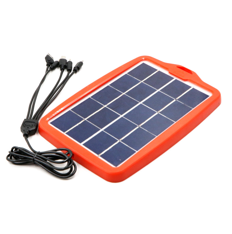 d.Light 5V-2.5W Solar Panel With Multiple Charging Connectors
