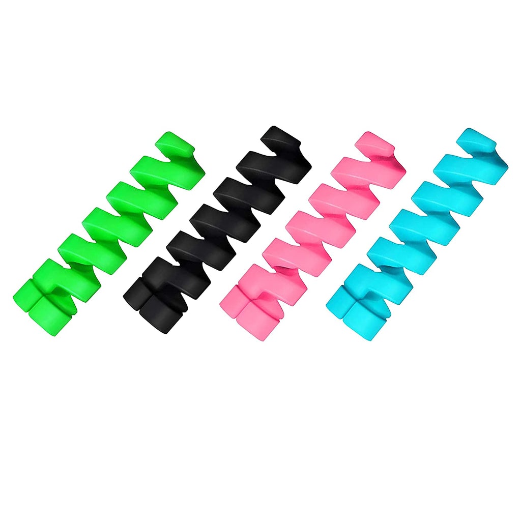 4pcs Spiral Charger Cable Protector Spring Data Wire Saver