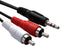 3.5mm Stereo Audio Male to 2 RCA Cable - 2mtr