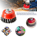 Knotted Wire Wheel Cup Brush (Black/Grey/Green)