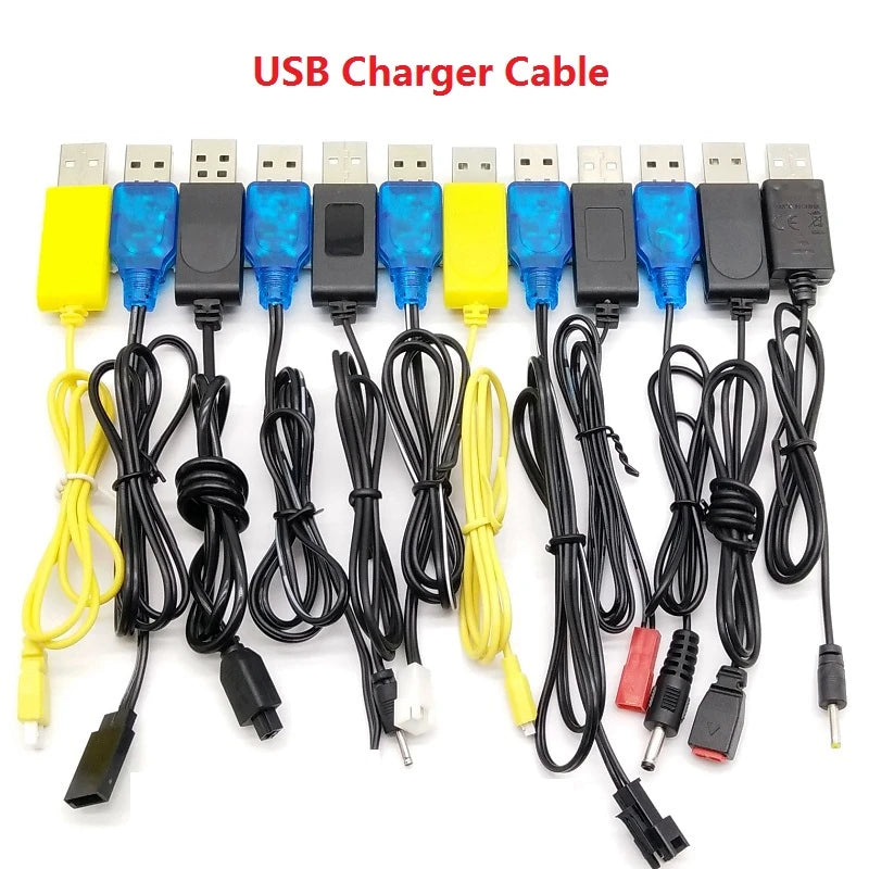 USB Charging Cable including Charging Protection BMS with 3.5mm DC Elbow for Ni-CD/Ni-MH Battery RC Cars/ DIY
