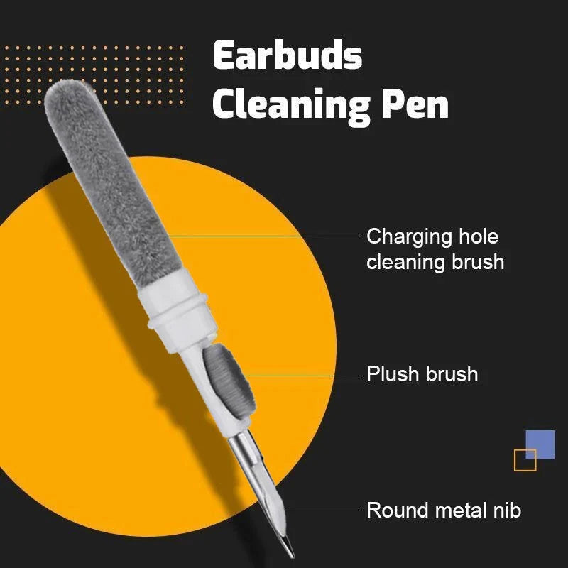 [Type 1] 3 In 1 Earbuds Cleaning Pen For Cleaning Of Ear Buds/ Ear Phones/ Mobile/ DIY